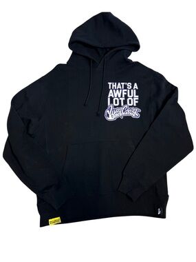 Graphic Black Hoodie - "That's A Awful Lot Of Cough Syrup” like new nwot XL rare